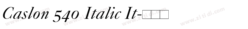 Caslon 540 Italic It字体转换